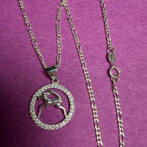Capricorn Zodiac sign necklace 20"